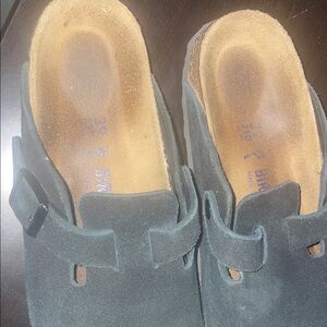 Birkenstock Suede Loafers in Dark Gray